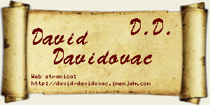 David Davidovac vizit kartica